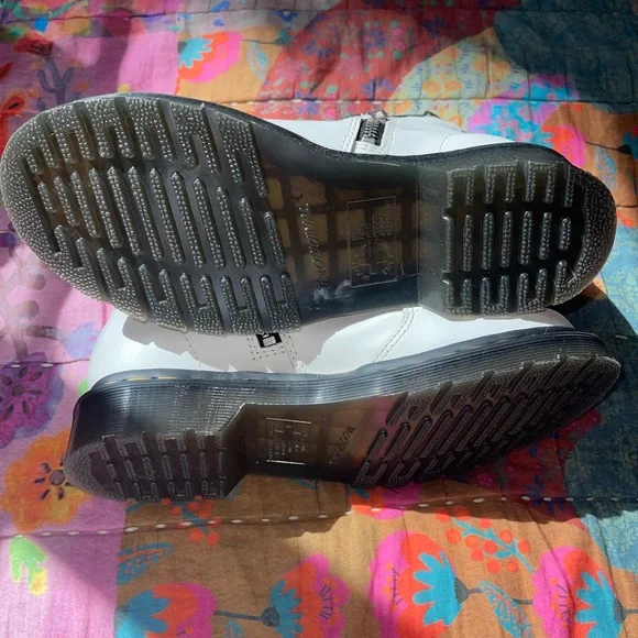 Dr. Martens White Leather Ankle Boots - Picture 3 of 3